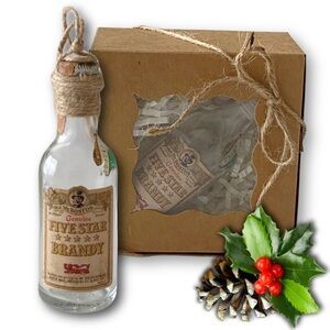 Old Mr. Boston Five Star Brandy Artisan Vintage Glass Bottle Unique Ornament